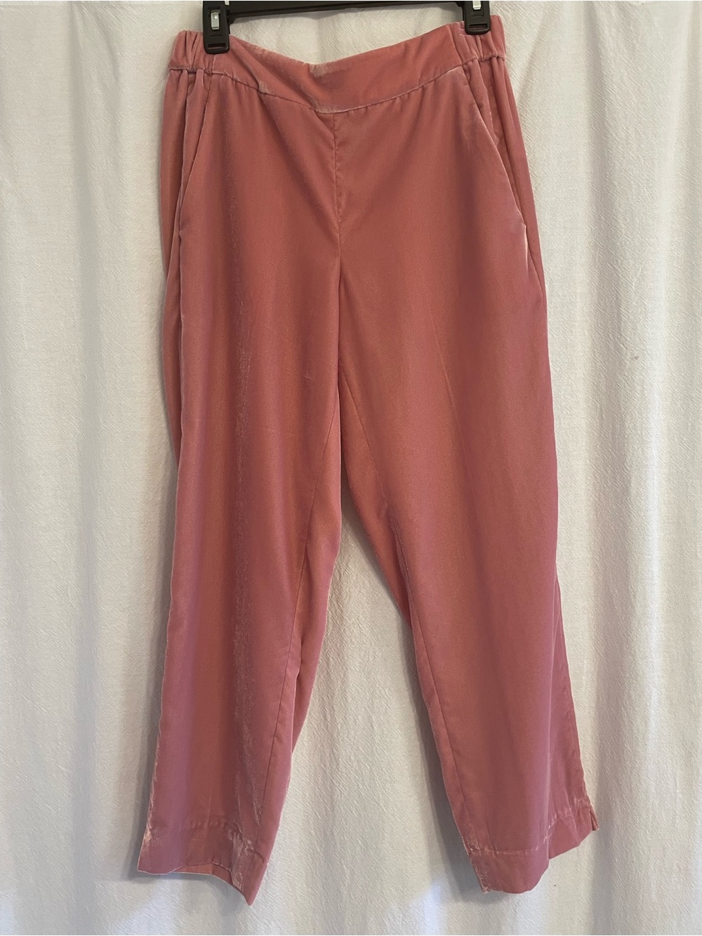 J. Crew Dusty Rose Velvet Pull-On Pants, Relaxed Fit size 4